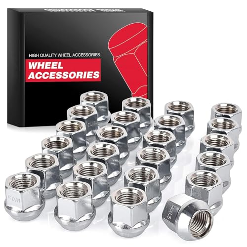 Image of 24PCS M14x1.5 Thread, Open End Bulge Acorn Style Wheel Lug Nuts, Conical 60 Degree Seat,for Chevrolet 1999-2017, Silverado 1500,1996-2017, Suburban 1500