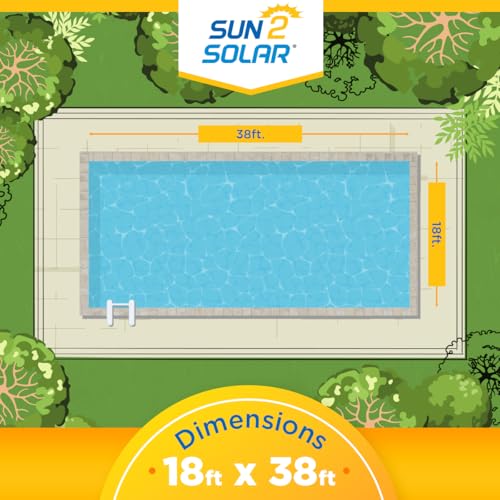 Cubierta Solar para Piscina Rectangular 18x38 ft Azul miniatura 5