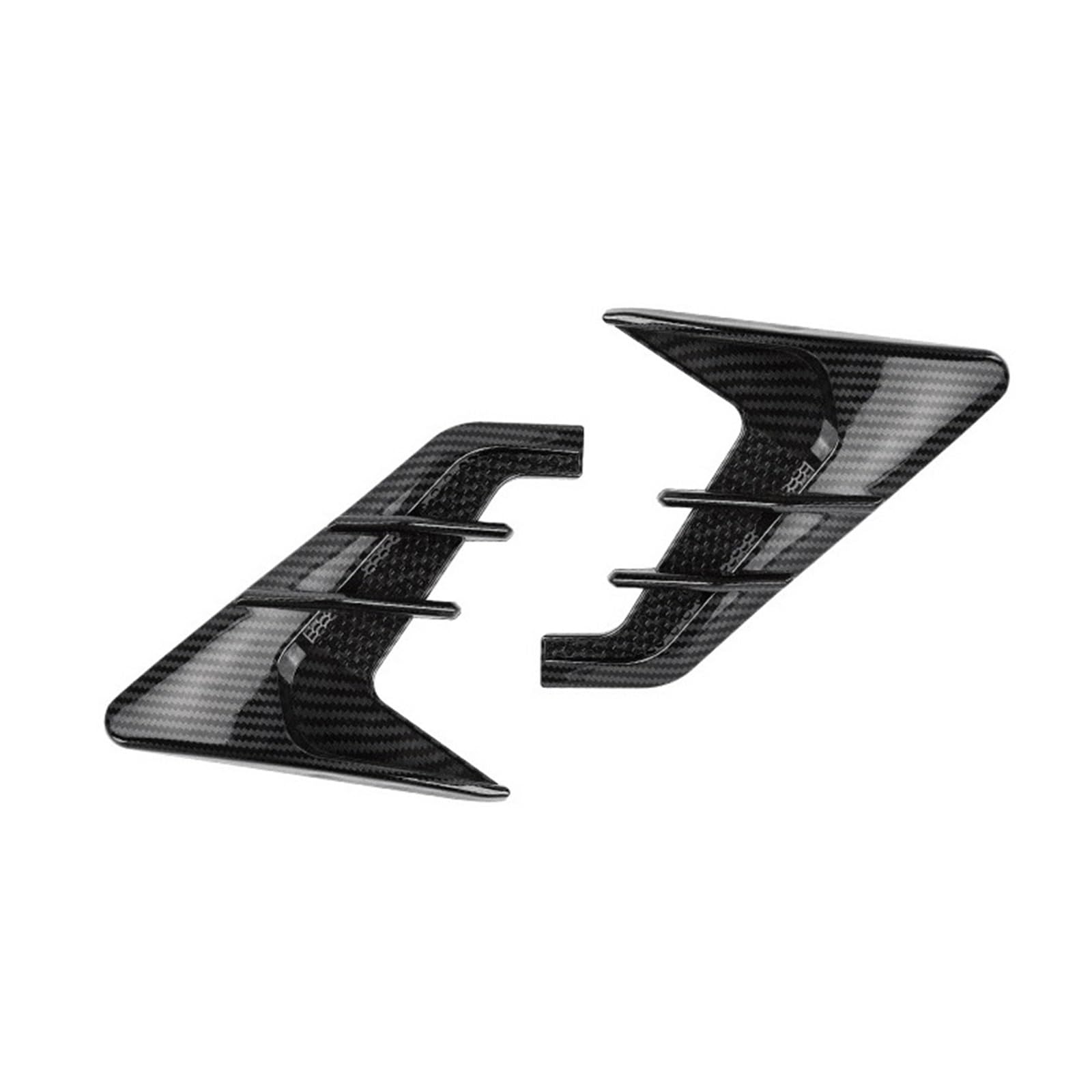 TILIEINE Car Front Side Air Vent Cover 2pcs Universal Car Air Flow Fender Hood Intake Vent Cover Trim Shark Gill Ventilation Sticker