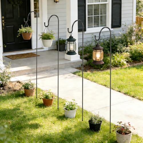 Image of GOFORWILD 65 Inch 8 Pack Shepherd Hook for Garden Decor