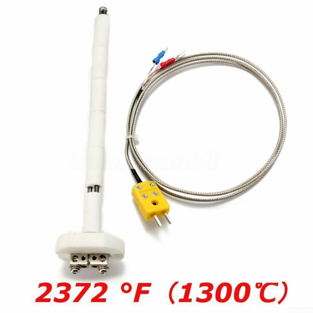 K-Type Thermocouple Block Ceramic Kiln Probe 2372/1300 Degree F/C 11G High Tool(100mm)