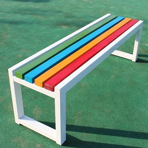 Doppelsitzbank mit Metallrahmen, rückenfrei, für den...