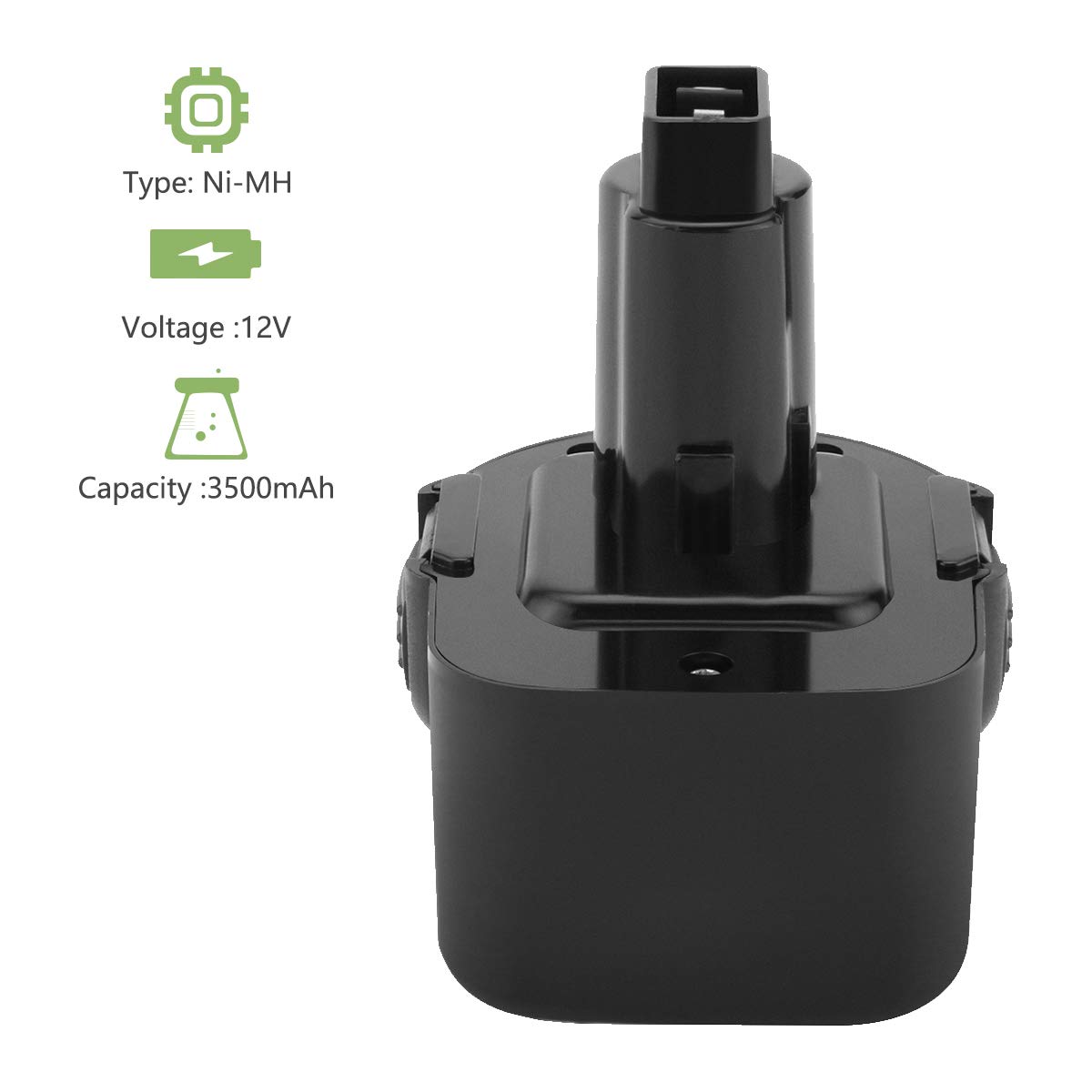 2X Joiry 12V 3.5Ah Ni-MH Batterie pour Dewalt DC9071 DE9071 DW9072 DE9074 DE9501 DW9071 DE9037 DE9072 152250-27 397745-01