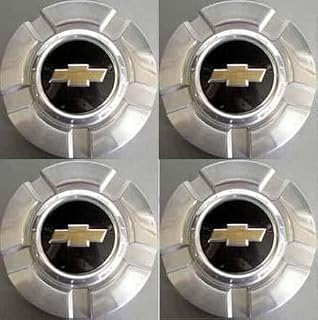 4pcs. 18 Inch Chevy 6 Lug Machined Aluminum Center Caps Hubcaps Wheel Cover 2007-2014# 9596343 or 9597991 5291 Silverado Suburban Tahoe Avalanche 1500 Pickup Truck SUV