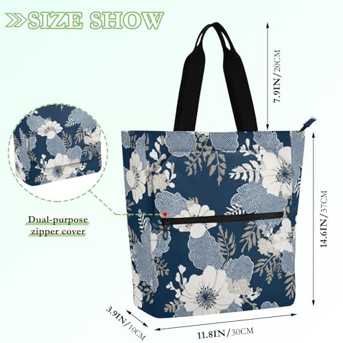 Bolsa resistente para profesores con bolsillo externo con cremallera y diseño bohemio 4