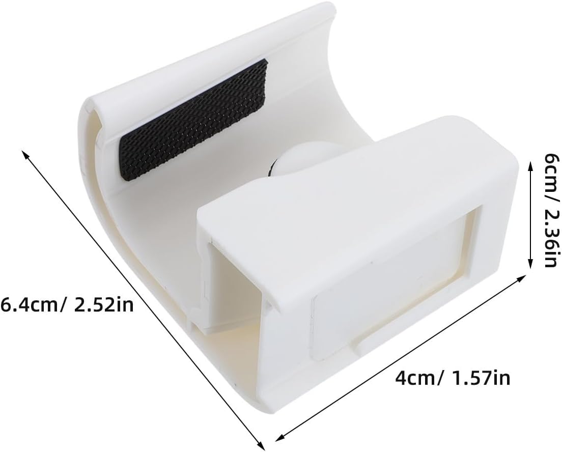 Abaodam 4pcs Wall Mounted Mop Broom Holder Self Adhesive No Drill White image 2