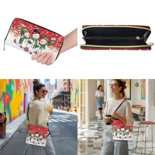 Image of HUGS IDEA Leather Purses and Handbag for Women Bucket Bag with Wrist Wallet 2 Packs