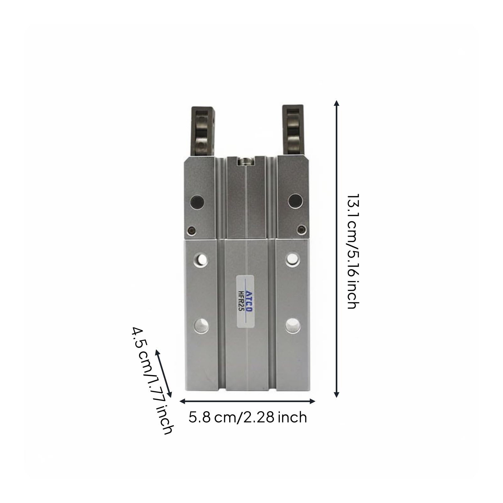 Pinza Neumática MHY2 Pinza Cilindro Garra Actuador con Apertura de Gran Ángulo para Sujeción Suave y Posicionamiento Conmutable con Adecuado para, HFR25