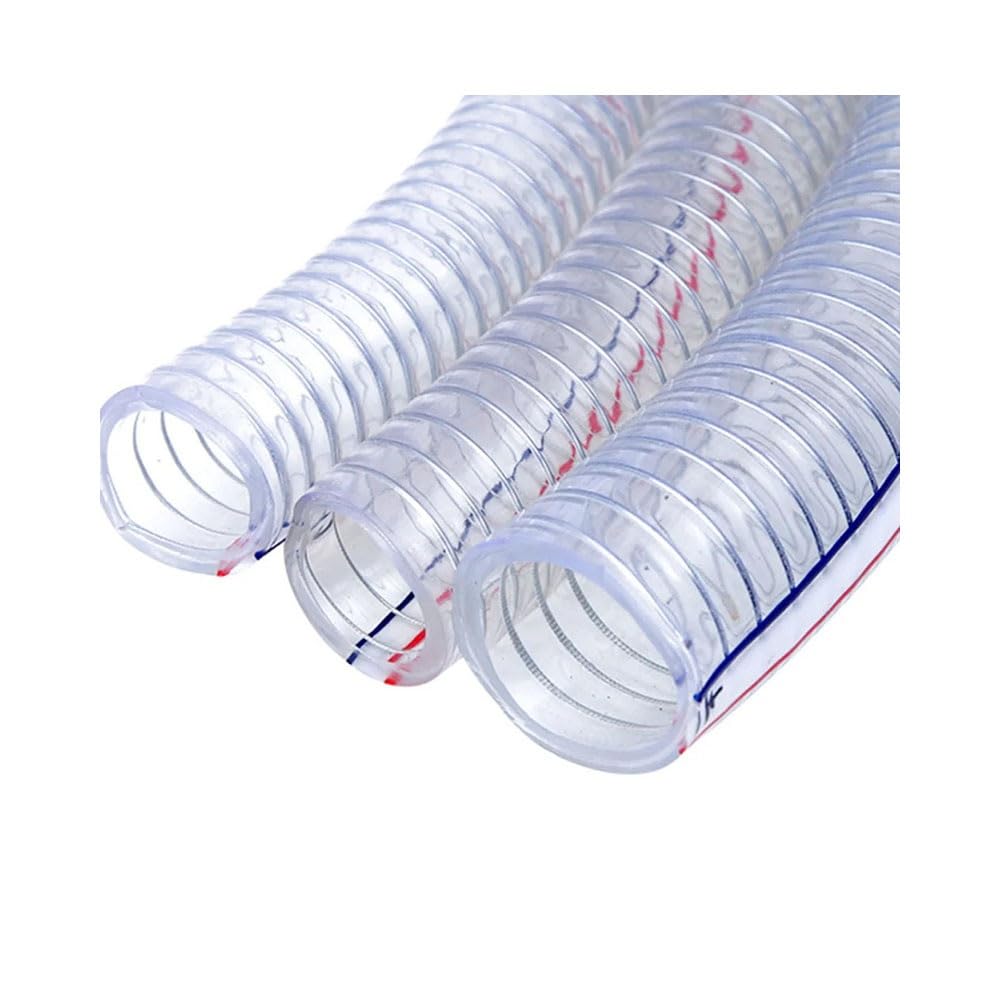 Elastyczny Przezroczysty Wąż Z Drutu Stalowego Z PVC Wąż Do Pompy Oleju Grzewczego Przemysłowy Wąż Ssący Do Zastosowań Rolniczych 1M(ID 38mm OD 44mm)