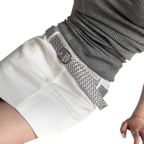 Braided Waist Belt For Cowboy Cowgirl With Metal Buckle Vintage Belt Hot Girl WaistChain Braided Oversize Belt