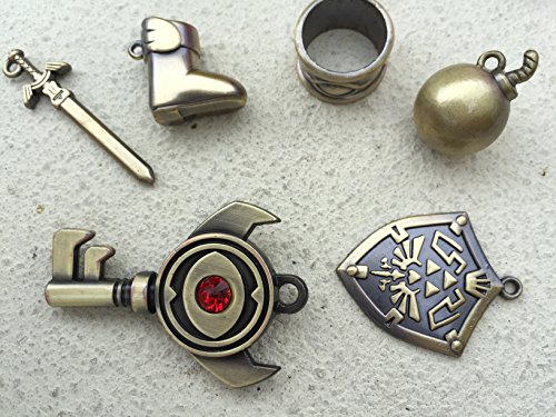 The Legend of Zelda Triforce Hylian Shield & Master Sword Keychain/necklace/ornament Collection - Image 5