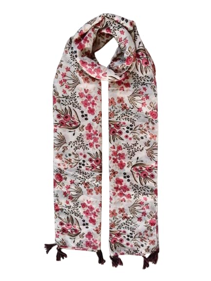 Polyester Printed Scarf for Women 50x180 cm Lightweight Wrinkle Free Soft Stole Dupatta-image-19