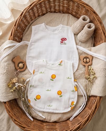 Image of The White Cradle Muslin Jhabla for Newborn Baby, Organic Cotton Vest