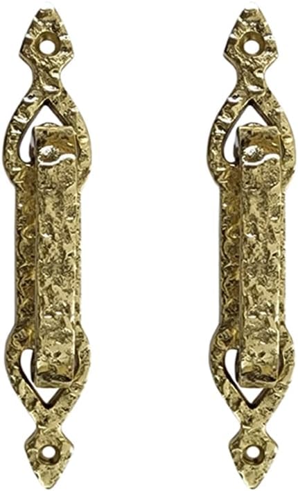 Adonai Hardware 6" "Alleluia Brass Cabinet Handle with Back Plate (Supplied as 2 Pieces per Pack) - Polish Lacquered