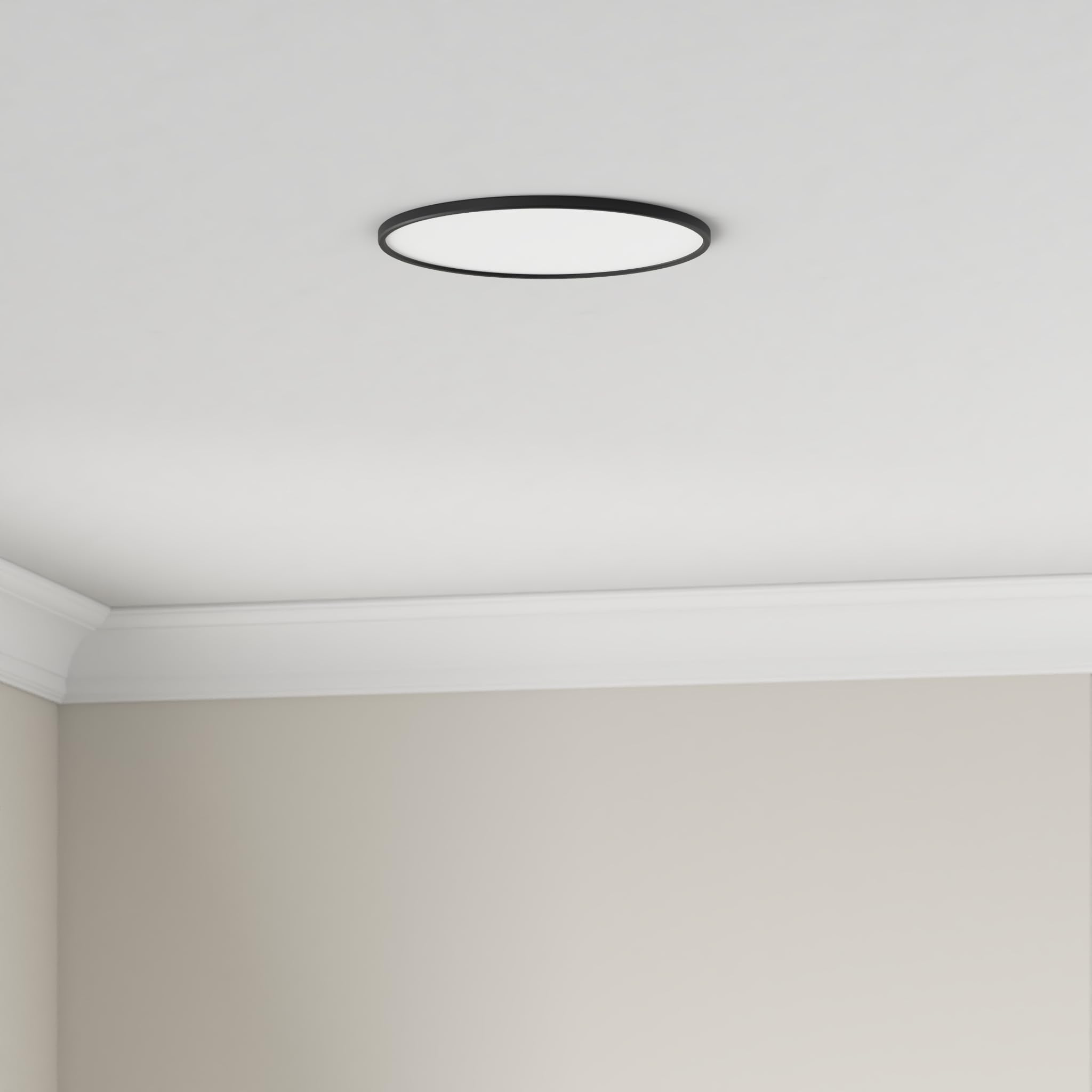 Plafonnier extérieur PHILIPS LED Superslim 15W [Blanc chaud - Noir] Résistant à l'eau IP54, pour éclairage de jardin, patio et terrasse.