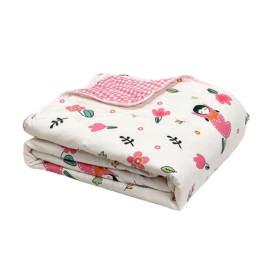 FANSU Bedspread Quilt Single Double Super King Bed Size, Reversible Quilted Bed Cover Sofa Blanket Throw Decorative Coverlet Microfiber Comforter Bed Sheet (Pink Flower,150x200cm