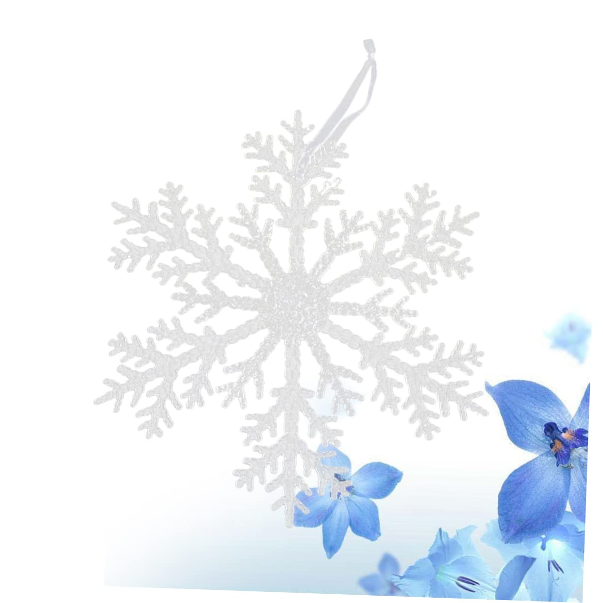 IMIKEYA 3St Weihnachtsbaum hängen Weihnachtsbaum-Anhänger Weiße Schneeflocken-Baumspitze weihnachtsdeko Weihnachts Party Christbaumschmuck Weihnachtsanhänger Anhänger für Weihnachten