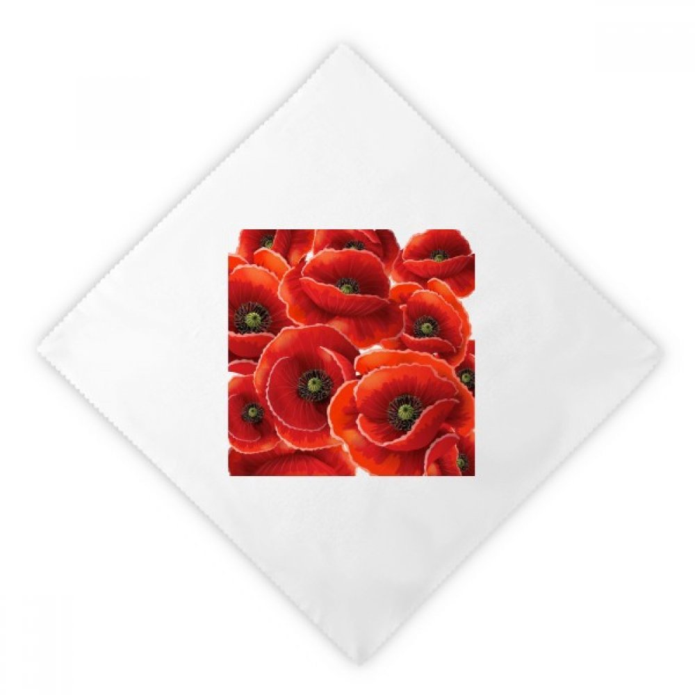 Serviettes en tissu pavot rouge pour dîner chic et déjeuner en famille