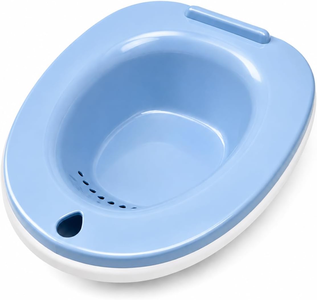 Zabb sitz bath for toilet seat- Wide Seat-Suitable for Pregnant Women-sitz Bath for Hemorrhoids Women Postpartum-Foldable-piles patient, Reusable Anal and Vaginal Care, Multicolor