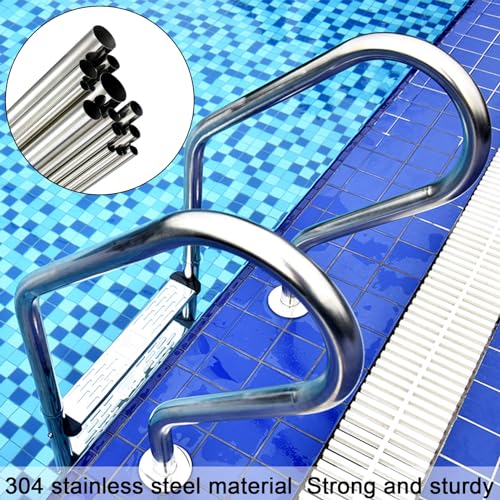 Escalera para piscina de acero inoxidable 2/3 pasos miniatura 4