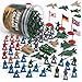 Liberty Imports Army Men Military Action Figures Bucket Playset | World War II Toy Soldiers Combat Special Forces (Soldiers & Vehicles)