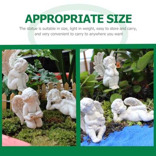 Figurines d'anges faciles à ranger en résine blanche compacte Mikikit - 6