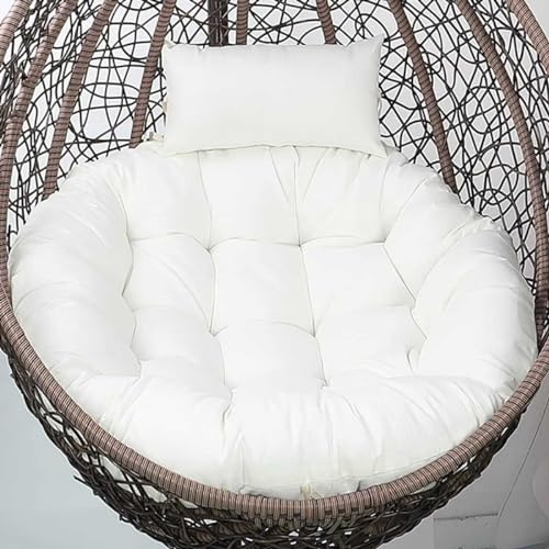 Cojín grueso para silla de huevo gris de repuesto para columpios de porche y sillas colgantes