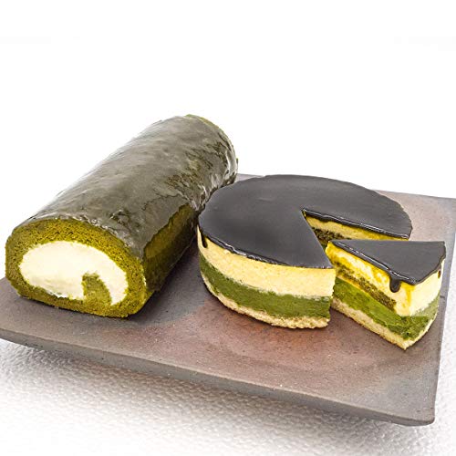 京都 抹茶ケーキ食べ比べセット(抹茶生チーズケーキジェミニ+抹茶生チーズロール)…