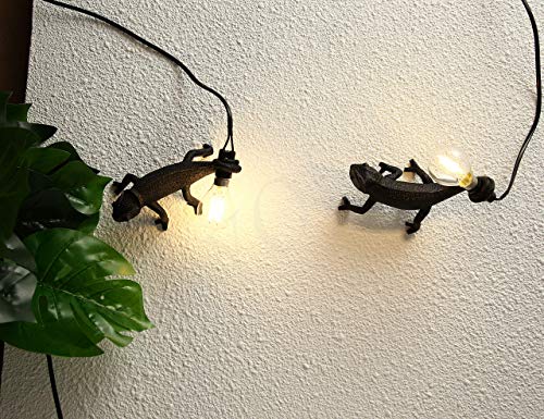 Image of MAYOLA Modern Chameleon Table Lamp,Desk lamp,Night Light,Wall Lamp, Resin Chameleon Lighting Fixture for Living Room, Bedroom, Office,Kids(Wall Lamp, A-Black)