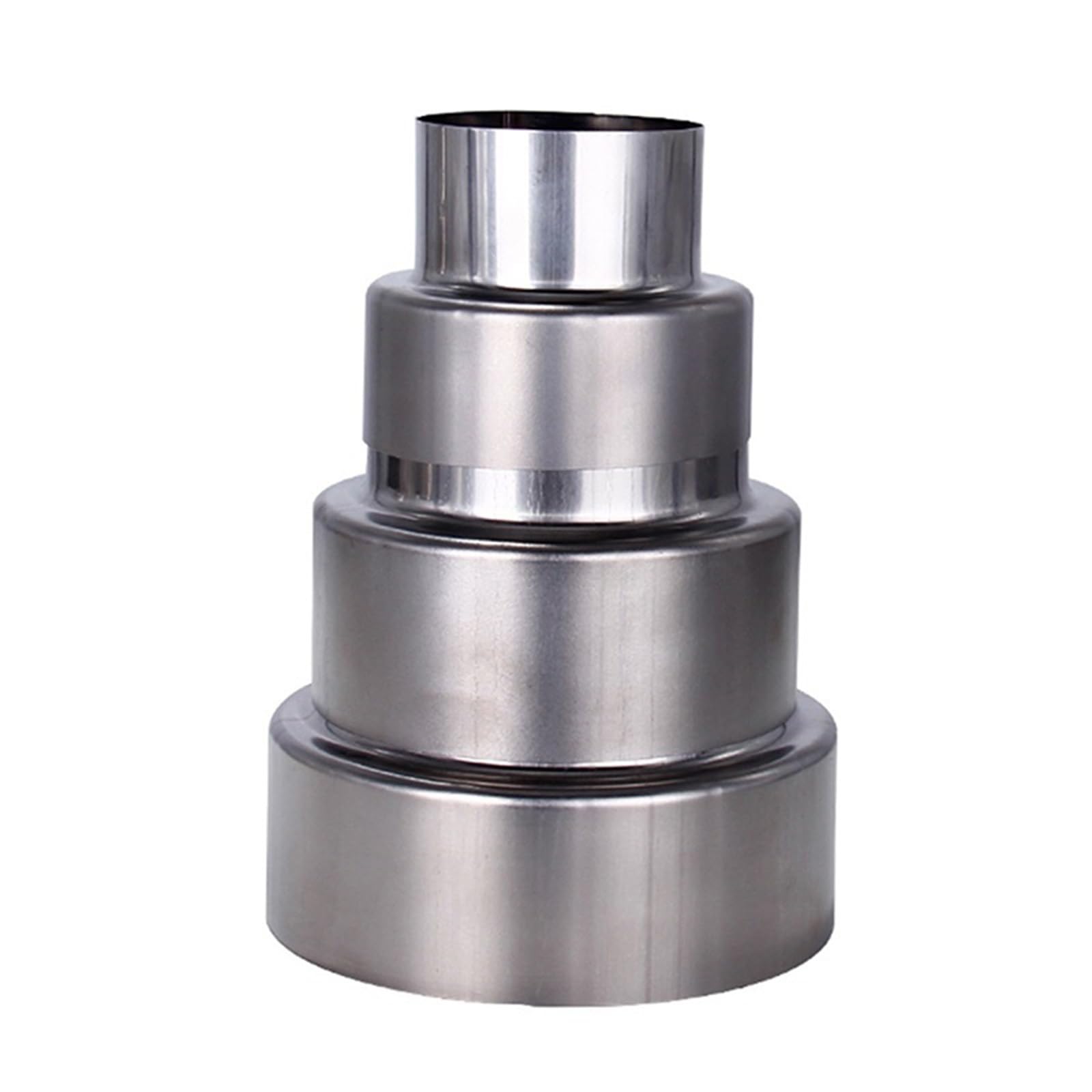 Yuahdbo One Color Chimney Adapter, Stainless Steel, Adjustable, Reducer Connector For Stove Pipe, Wood Stove, Fireplace, Flue Pipe Chimney Systems(12Cm~6Cm)