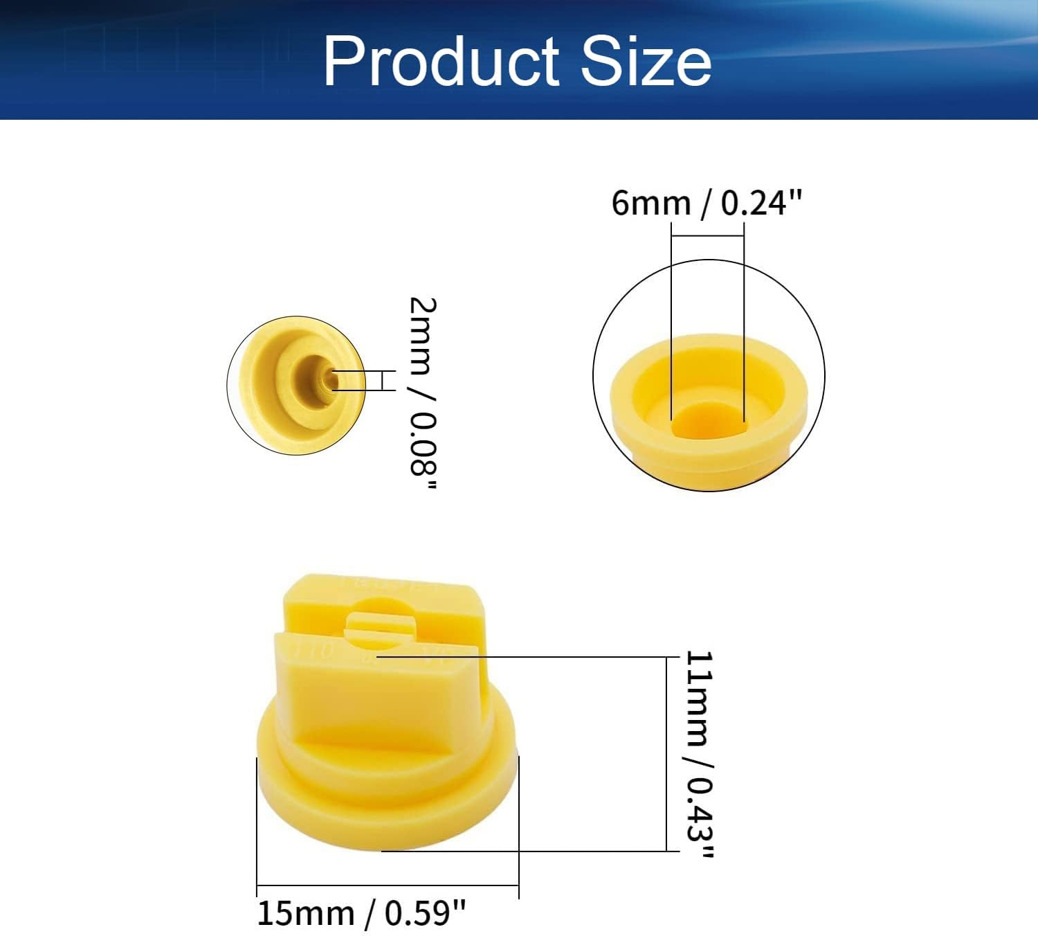 Plastic Sprayer Nozzles, 0.2mm Orifice Diameter Spray Nozzle image 2