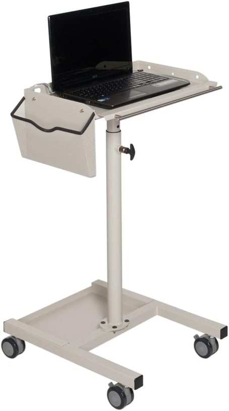 Laptop Rolling Cart Mobile Workstation (Beige)