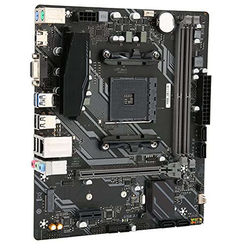 Placa Base para computadora, Placa Base A520M Micro-ATX de Doble Canal, Compatible con APU de Ranura AMD AM4 y procesador AMD Ryzen, con 6 interfaces USB