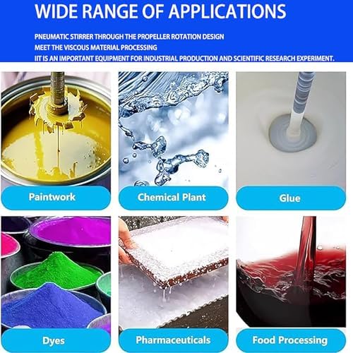 Adjustable Speed Portable Pneumatic Mixer with Reverse Function - Efficient Paint Blending & Stirring Tool for DIY, Art, Crafts, & Home Projects