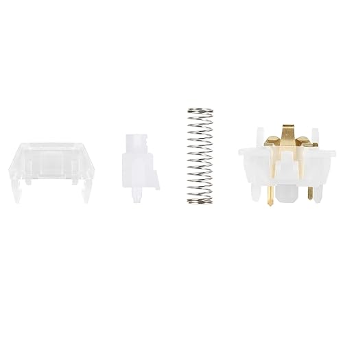 Miniatura 10 de JWK - Interruptor táctil JWICK T1 V2 negro, 2.27 oz (67 g), con carcasa completa de nailon, vástago POM, 5 pines interruptores para teclado mecánico