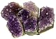 Amethyst Drusenstück Set mit 6 Kristallen aus Uruguay und Brasilien