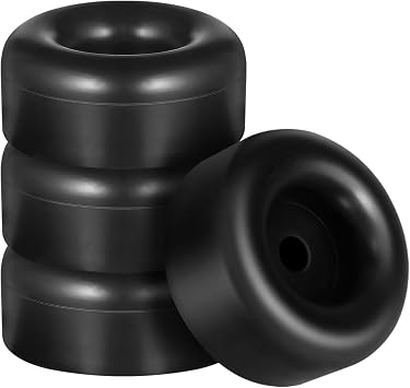 4 Pack 2.5" Rubber Bumper for Trailer Ramp Door Gate, Heavy Duty | 2.5" diameter rubber stop, fits trailer ramp door, gate, heavy duty, prevents over-swing, easy bolt-on installation, 4 pack