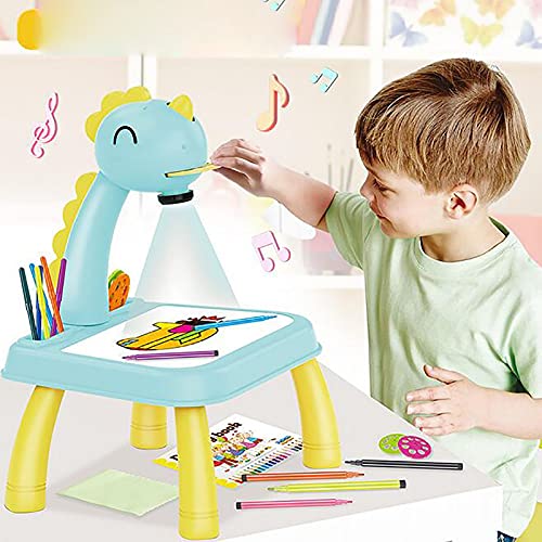 Naladoo Drawing Projector Table for Kids, Trace & Draw Projector Toy, Learning Painting Machine Toy w/Light & Music, Toddler Child Drawing Playset Educational Toys for Kids Boys Girls Age 3+