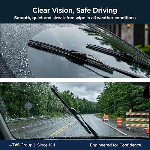 Image of myTVS Frameless Wiper Blade For Front Wind Shield | Size 17 inch Inches