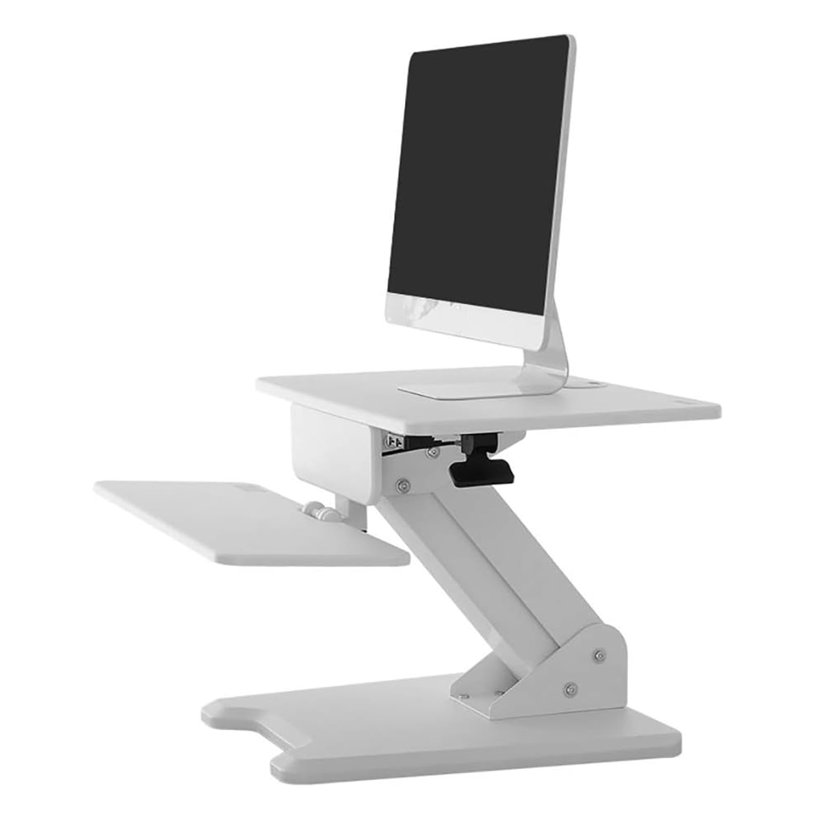 SDdPulse Height Adjustable Small Laptop Stand for Standing Desk 25 Inch Desk Converter with Sit Stand Tabletop Monitor Riser Workstation Black