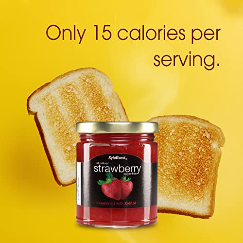 Xyloburst Sugar Free Strawberry Xylitol Jam Keto Friendly & Gluten Free, Non - Gmo 10 Ounce Glass Jar - Made In The Usa #TOP6