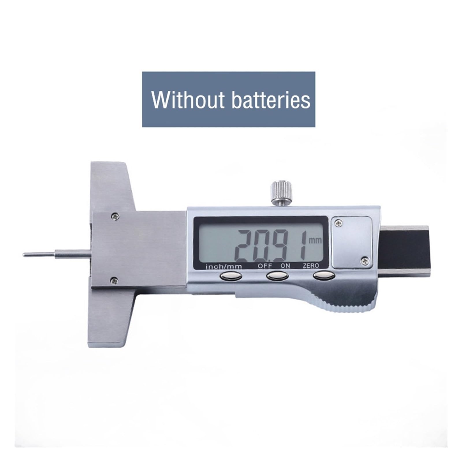 Cyfrowy Miernik Głębokości Bieżnika Opon Samochodowych Narzędzie Pomiarowe Zaciski Mierniki Grubości Bieżnik Klocek Hamulcowy System Monitorowania Butów DokłAdny(Without Battery)