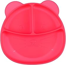 Toddmomy Prato De Jantar Bandejas Infantis Para Comer Talheres De Silicone Pratos Infantis Prato De Comida Suplementar Prato Infantil Talheres Tigela De Sucção Vermelho Sílica Gel Prato