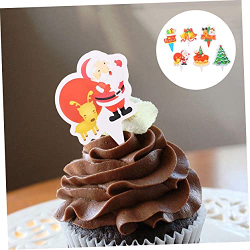 NOLITOY 30 Pçs Cupcake Decorações Para Festa De Natal Decoração De Frutas Decoração De Natal Bolo De