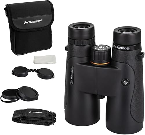 Celestron - Binoculares Nature DX 10x50 - Ideal para observación de aves y exteriores - Lentes objetivo de 1.969 in - Campo de visión de 5.8° -