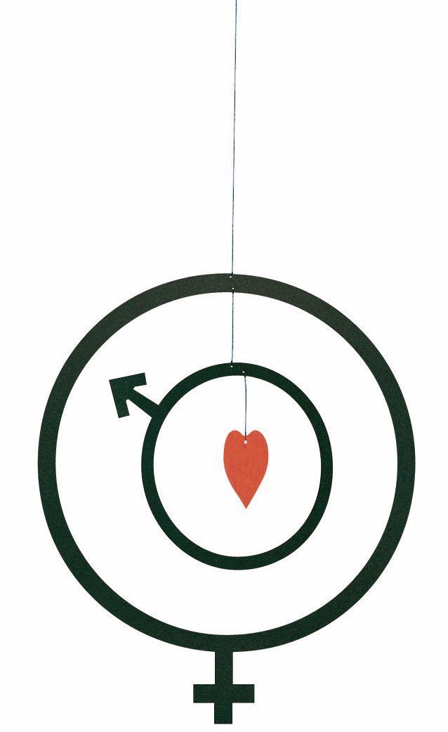 Flensted Mobiles Love Hanging Mobile - 10 Inches - Premium-Grade Cardstock