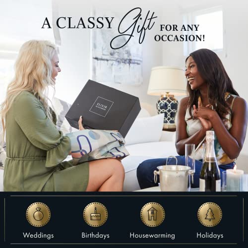 Square Red Wine Glasses Set Of 4 - Hand Blown Edge Wine Glasses - Modern Flat Bottom Wine Glasses - Unique Large Wine Glasses With Stem For Cabernet, Pinot Noir, Burgundy, Bordeaux - 17Oz Clear #TOP5