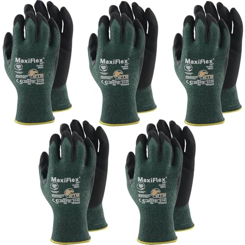ATG Schnittschutzhandschuhe ATG Maxiflex Cut Handschuhe Größe 10, schnitthemennde Arbeitshandschuhe XL - 5 Paar