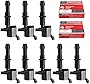 MAS Set of 8 Ignition Coils Pack DG511 FD508 & Motorcraft Spark Plugs SP546 SP515 PZH14F Compatible with Ford F150 F250 Expedition Lincoln Navigator