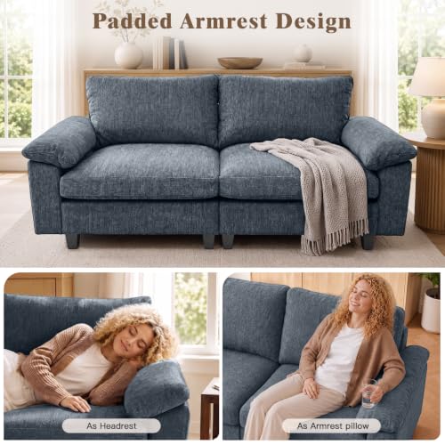 Image of 78 inch Loveseat Cloud Couch, Sectional Couches for Living Room